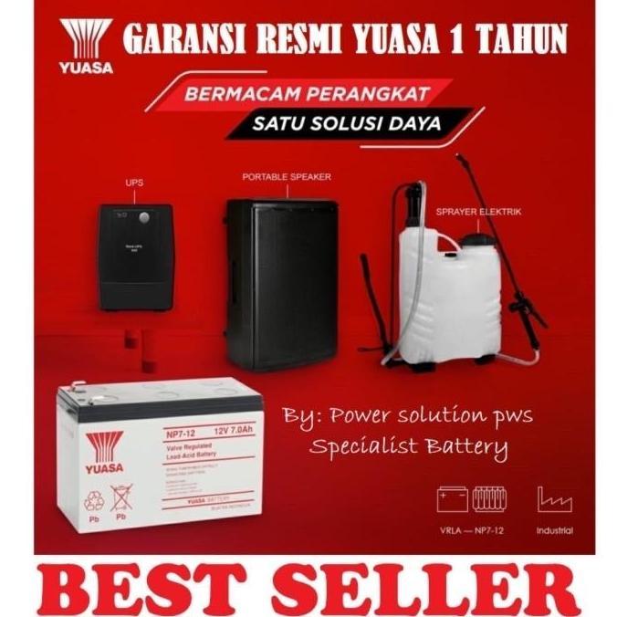 Baterai Aki Kering Yuasa 12v 7Ah Aki Kering Ups Yuasa Np7-12 12V 7Ah