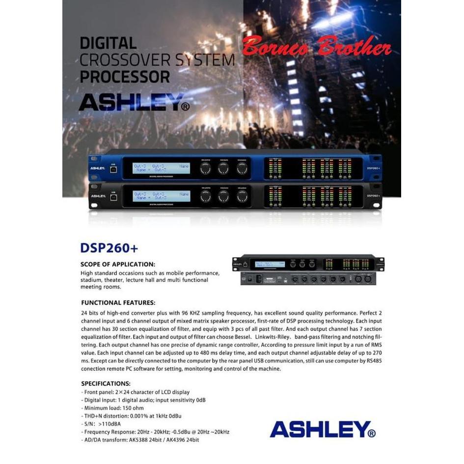 Speaker Management Ashley Dsp 260+ Dsp260+ Original Dlms 2In / 6Out Murah