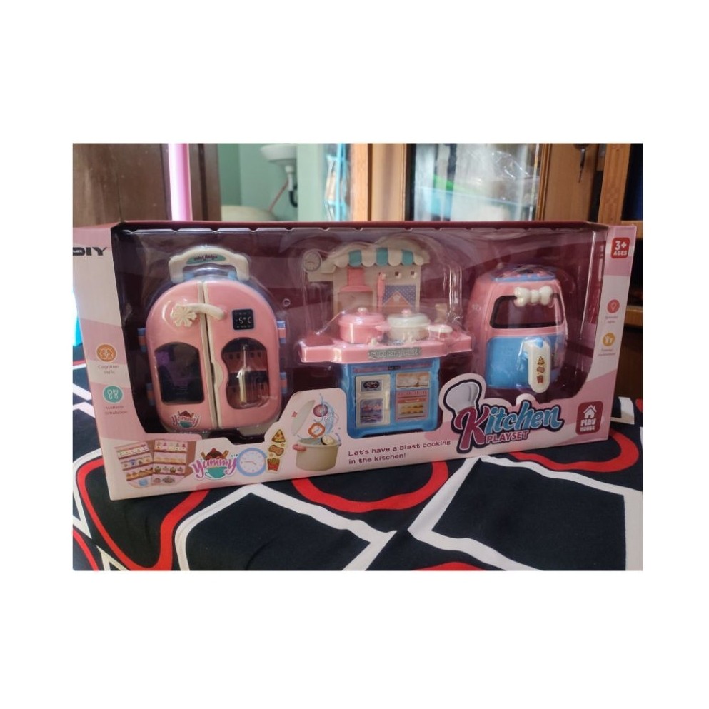 Mainan Kitchen Playset 3in1 Yummy Set Masak (MR DIY)