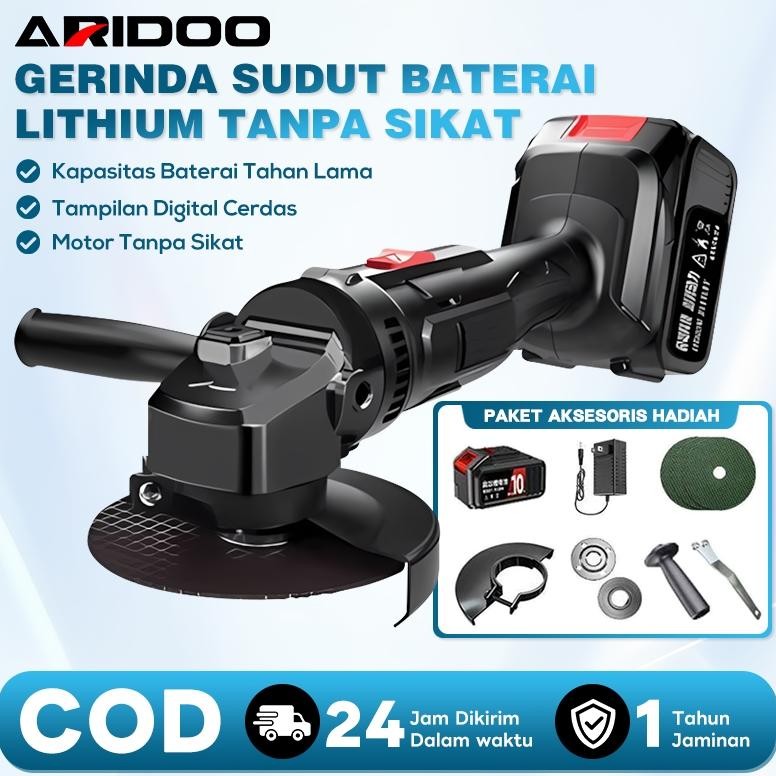 AXISMAX Gerinda Baterai Brushless 48v Mesin Gerinda Cordless Angle Grinder Tangan FUYAON Multifungsi