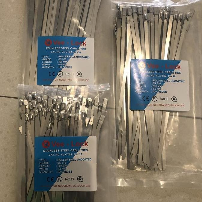 

BEBAS ONGKIR - Cable Ties SS6 - Kabel Tis Stainless 6 4.6 x 0mm 200mm 00mm