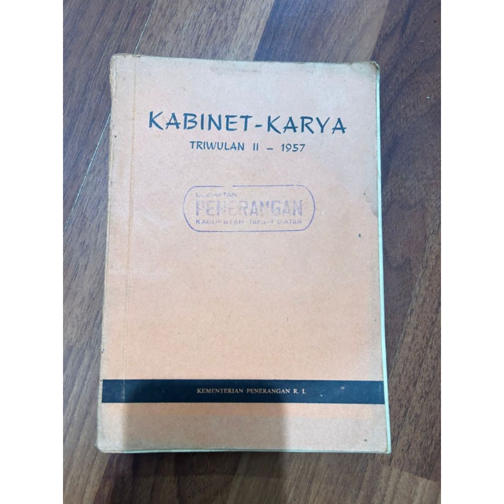 Buku KABINET KARYATRIWULAN II - 1957