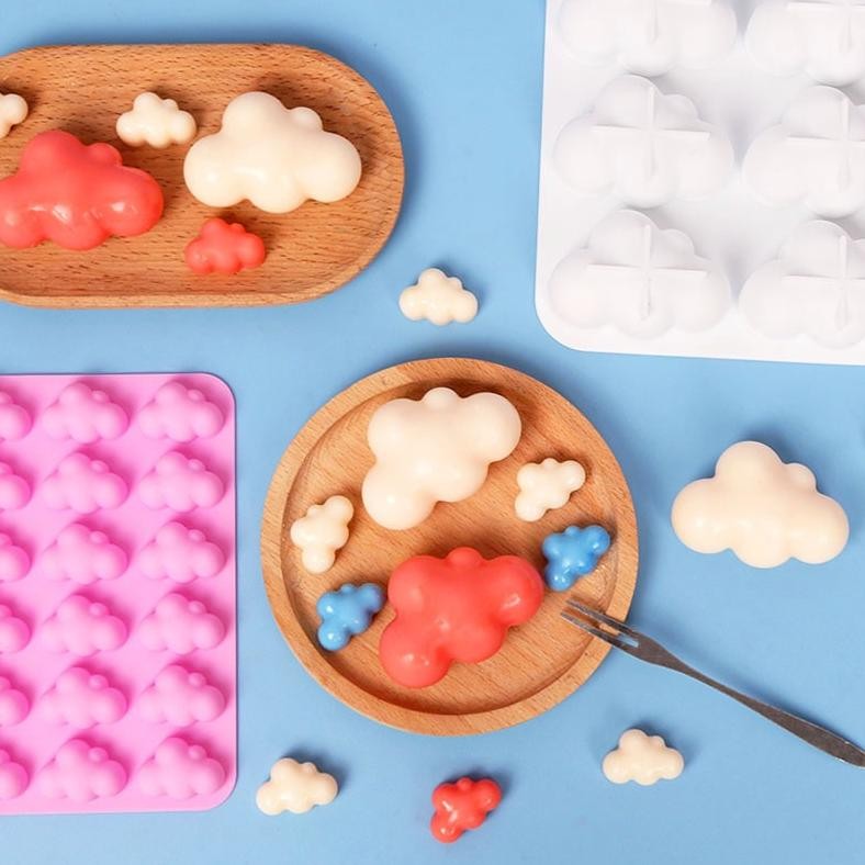 Cetakan Awan Silikon 36 lubang Awan Mini Cloud Silicone Pudding aSt