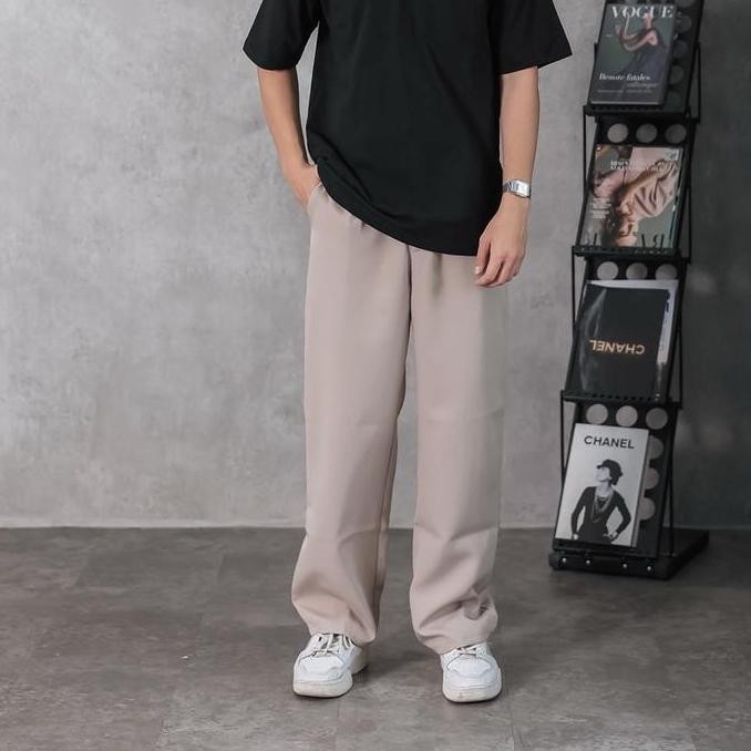 Osakaa - Celana Wide Loose Pants Panjang Pria Formal LM