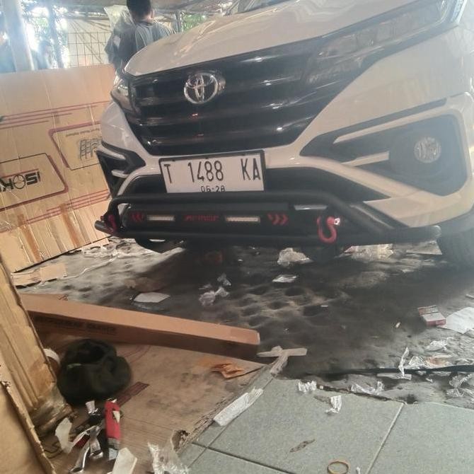 Tanduk Bumper depan mobil All new Terios / all new rush model ARMOR merek sunrise RHINO