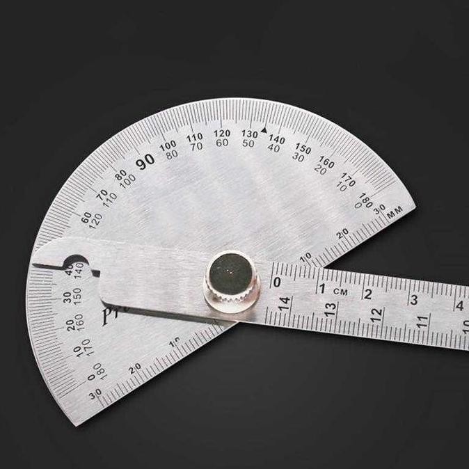 

Penggaris Busur 180 Derajat Protractor Measuring Mistar Alat Pengukur Sudut Stainless 14.5 Cm Allshop