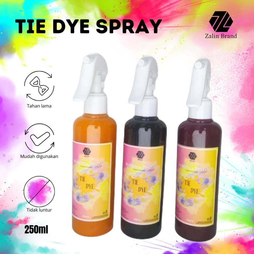 Pewarna Tie Dye Kit Semprot  Pewarna Pakaian Textile Kaos  Permanen Anti Luntur Spray 250ml aSt