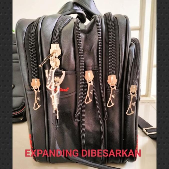 Tas Kantor Folio Polo Expanding (Dibesarkan) Kulit Original Termurah
