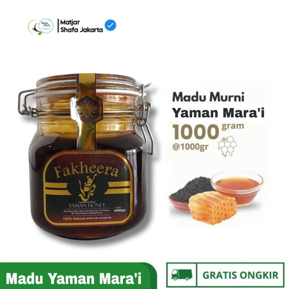 

(Terbaru) Madu Fakera Yaman Mara'i Fakheera Kemasan Kaca Isi 1kg Murni 100% (Terlaris)
