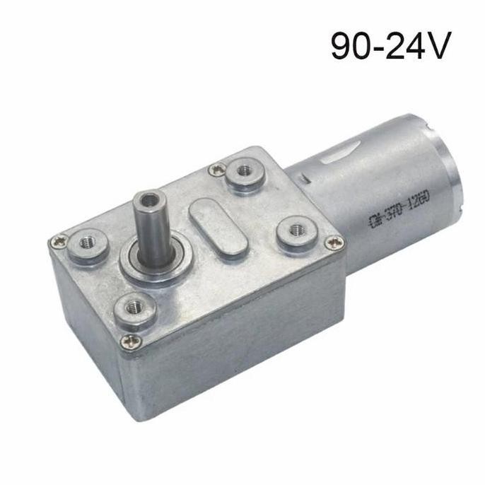 6/12/24VDC JGY370 Reversible Worm Gear Motor High Torque Speed Reducer