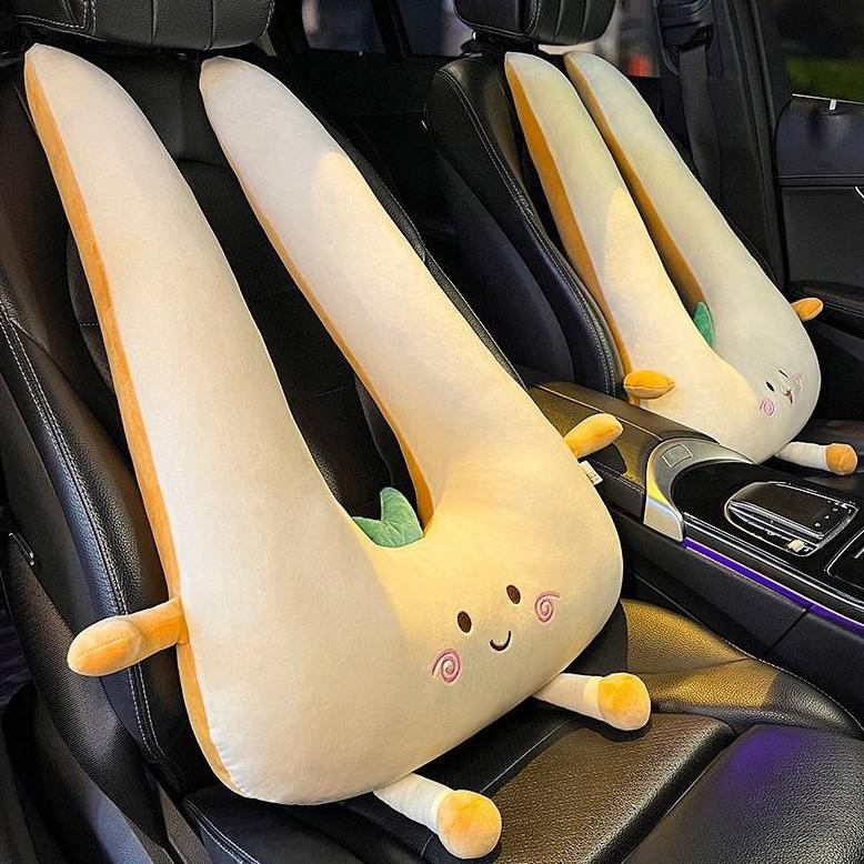 (Terbaru) Car Cushion Children's Lumbar Pillow Neck Pillow Cartoon Cute Headrest Car Pillow Car Slee