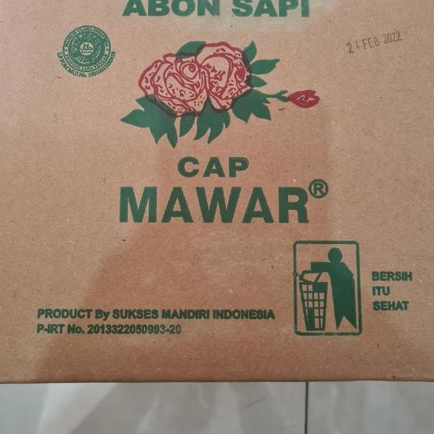 

Abon Sapi Cap Mawar 1Ds 4Kg.