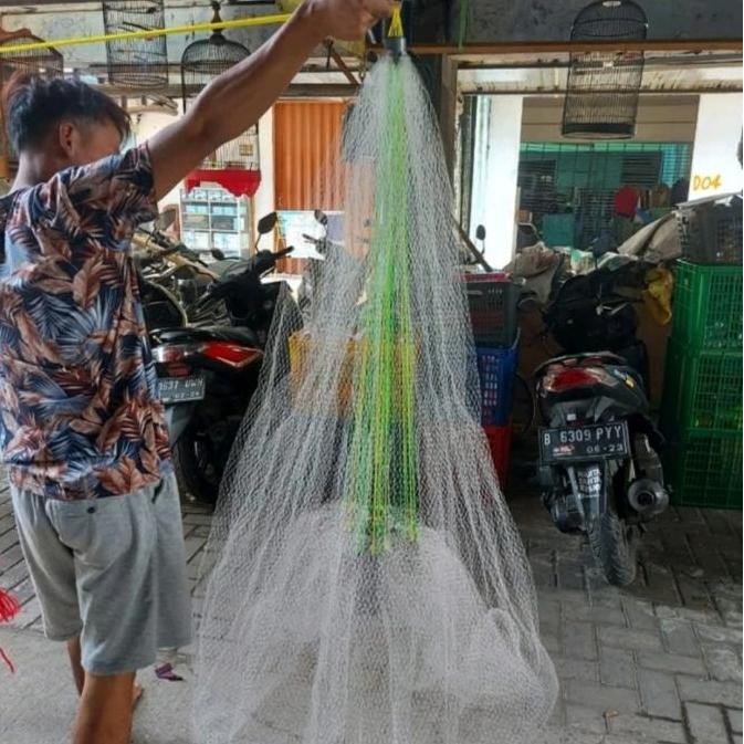 Jala serut sampling 2 meter panen udang parsial 3/4 inci siap pakai