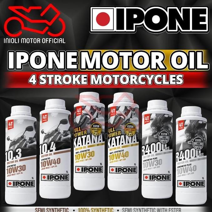 Ready OLI IPONE R4000 RS FULL POWER KATANA 10.3 10.4 OLI MESIN IPONE MOTOR 4-TAK 4-STROKE SEMI SYNTH