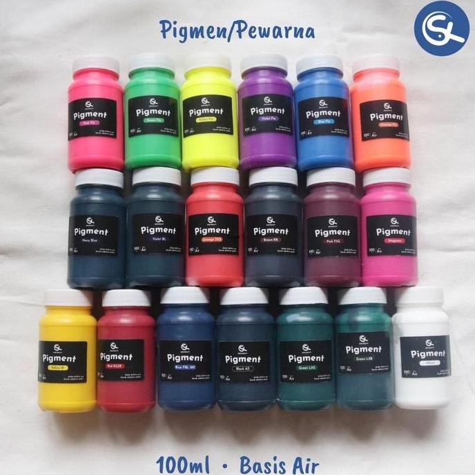 

Pigmen 100gr Biang Warna Cat Sablon & Tembok Basis Air. 20 Varian Warna