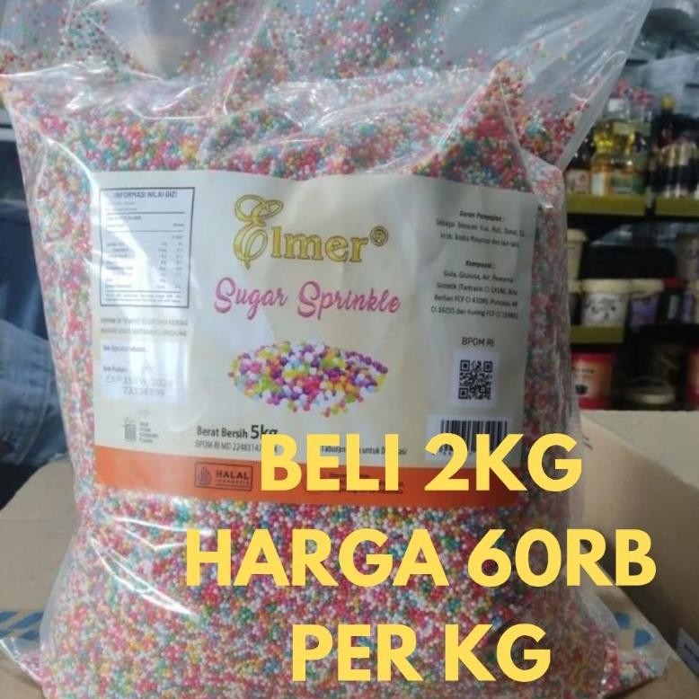 

Sprinkle 1Kg Elmer Repack Springkel Gula Sugar