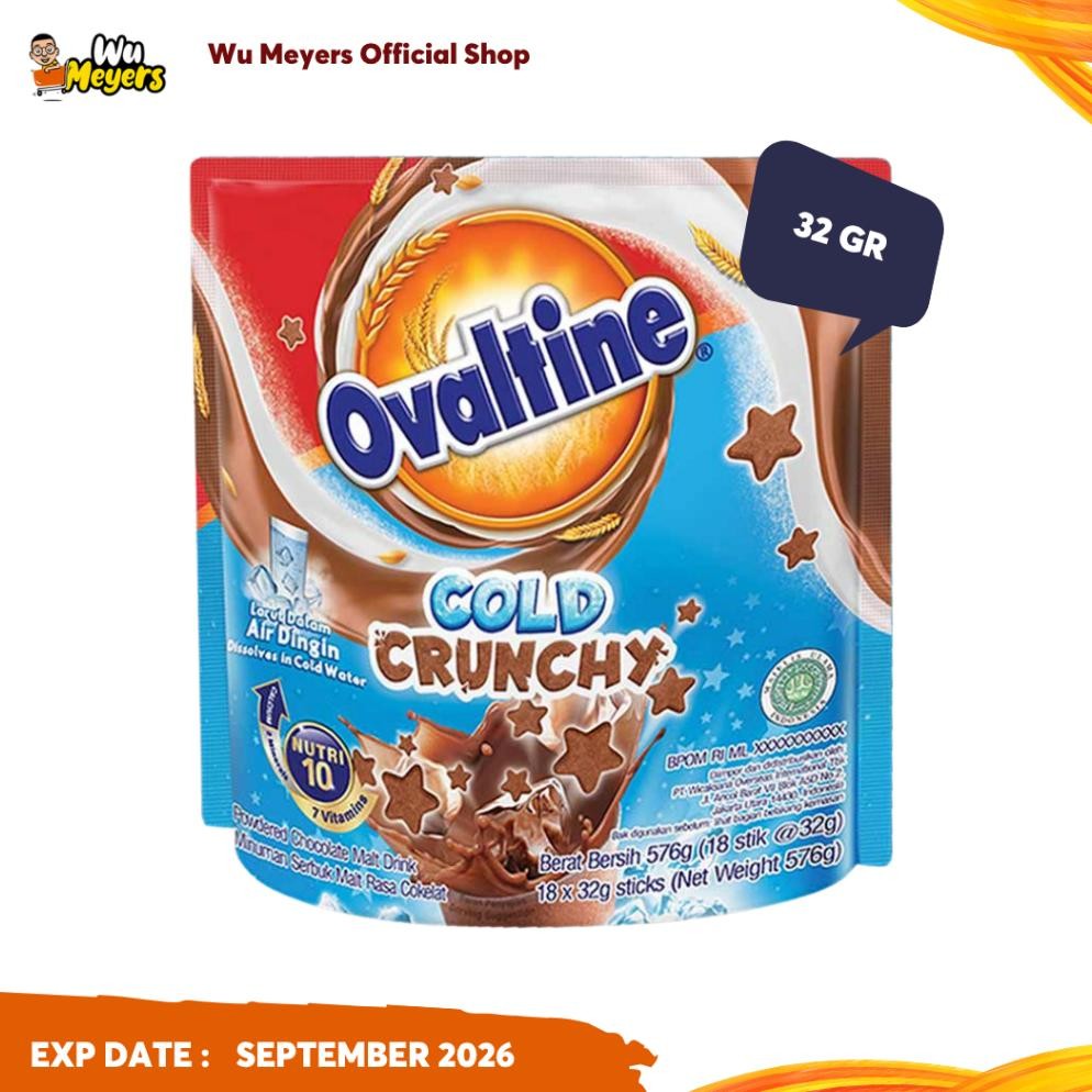 

Ovaltine Cold Crunchy Susu Bubuk Coklat Stik 32 Gr X 18 Stik