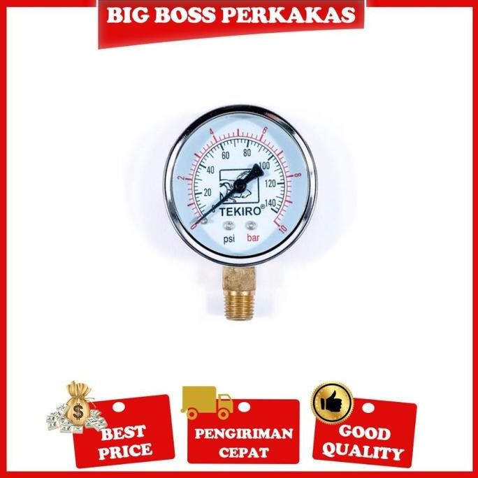 Tekiro Preasure Gauge 10 Bar / Meteran Angin 10 Bar/ manometer
