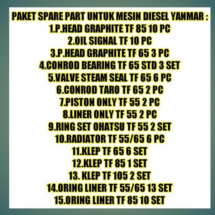 Paket Hemat Yanmar Diesel Engine