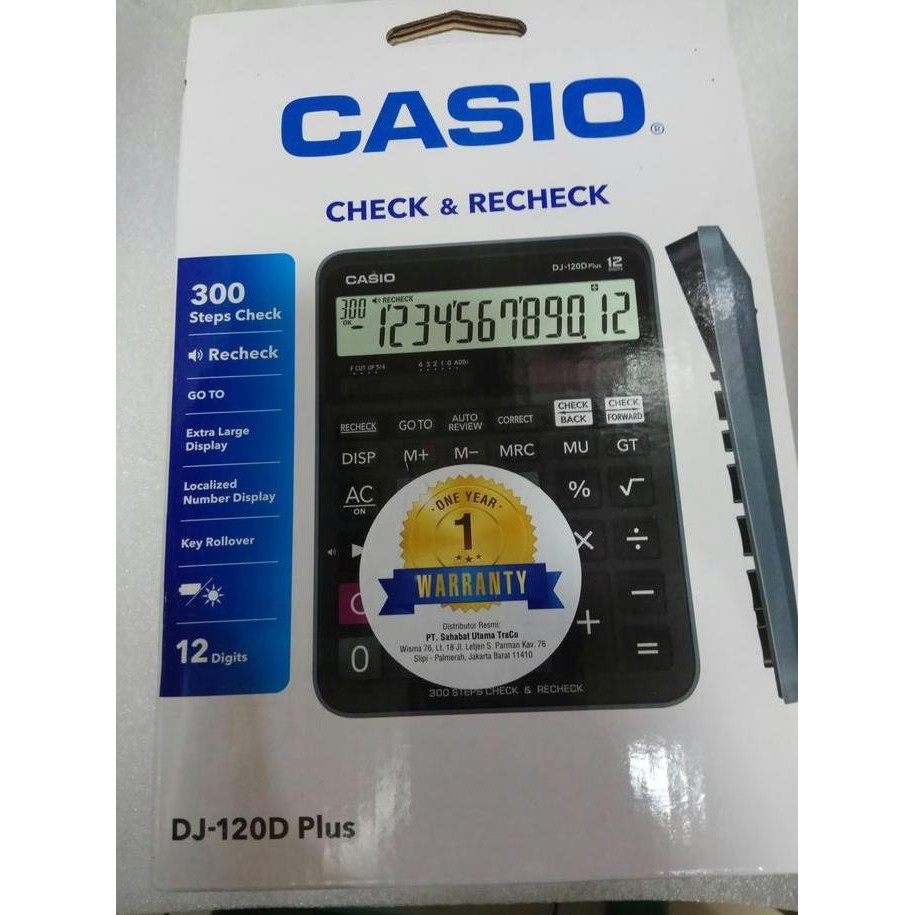 

kalkulator calculator casio dj120d plus ori original garansi resmi MM