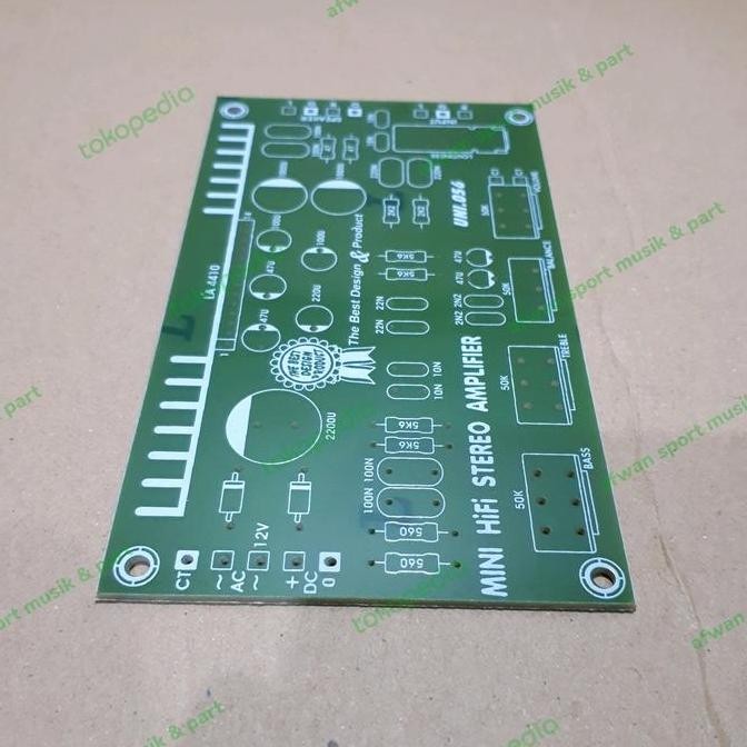 Modul kit PCB Mini Hifi Stereo Amplifier 2 X 18 watt LA 4440 with Tone