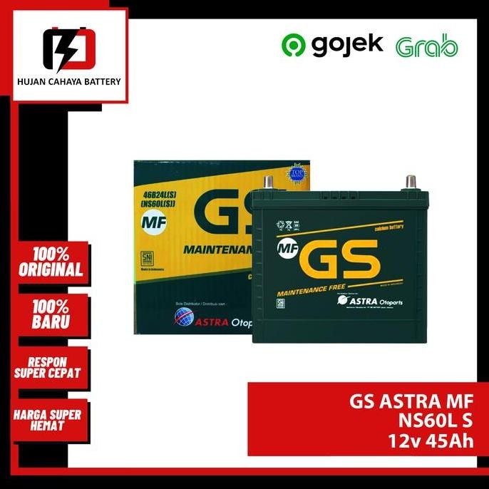 TERLARIS - Aki Mobil GS-A MF NS60LS/NS-60-L(S)/NS 60LS -Aki TOYOTA YARIS SERIES