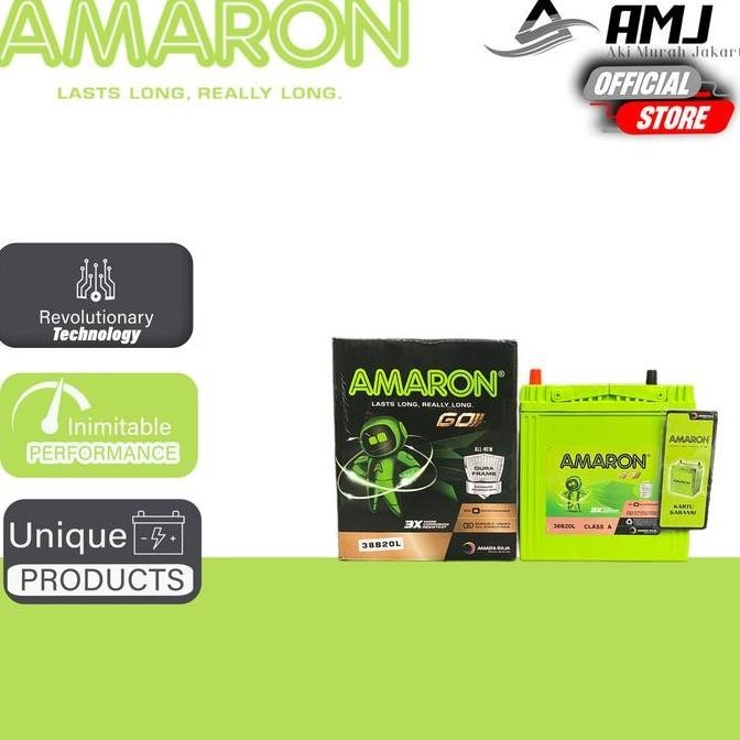 TERBARU - Amaron GO Aki Mobil Daihatsu Sigra NS40ZL / 8B20L - Ah Aki Kering