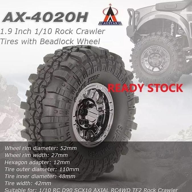 Ban RC Truck Austar AX-4020H 110mm for D90 Scx10 Axial Rc4wd TF2