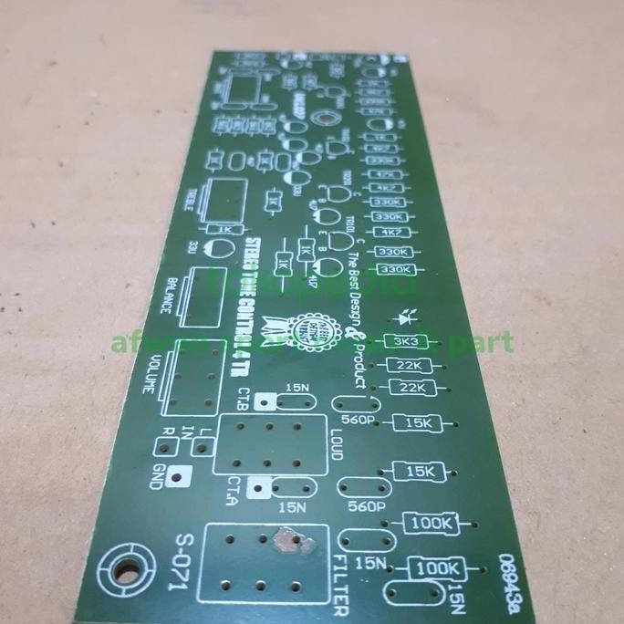 PCB Tone Control Stereo 4 Transistor Hifi .