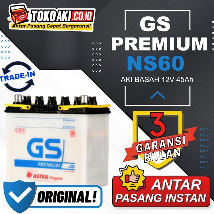 PROMO DISKON - Aki Toyota Rush & Terios - GS Astra Premium NS60 / 46B24R - 2V 4Ah