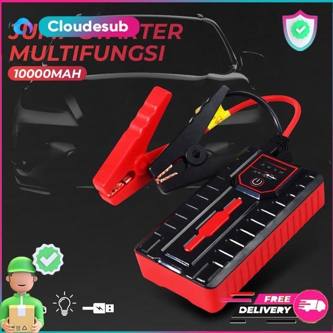 Jumper Jamper Aki Accu Mobil Diesel Power Bank Senter Dual USB