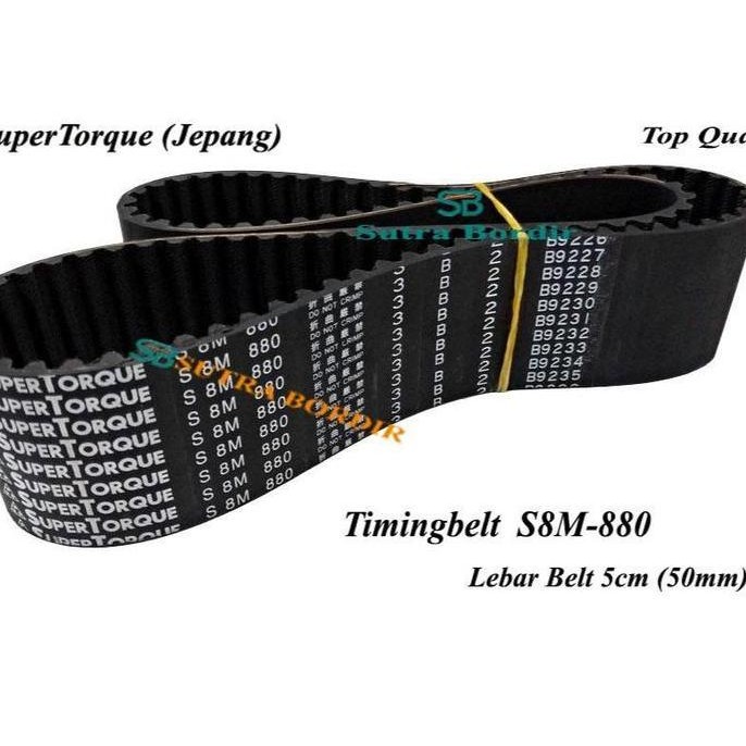 TERBARU - timingbelt S8M 880 lebar 5cm mbl Jepang vbelt Supertorque Mitsuboshi 8M880 timingbelt s8m 