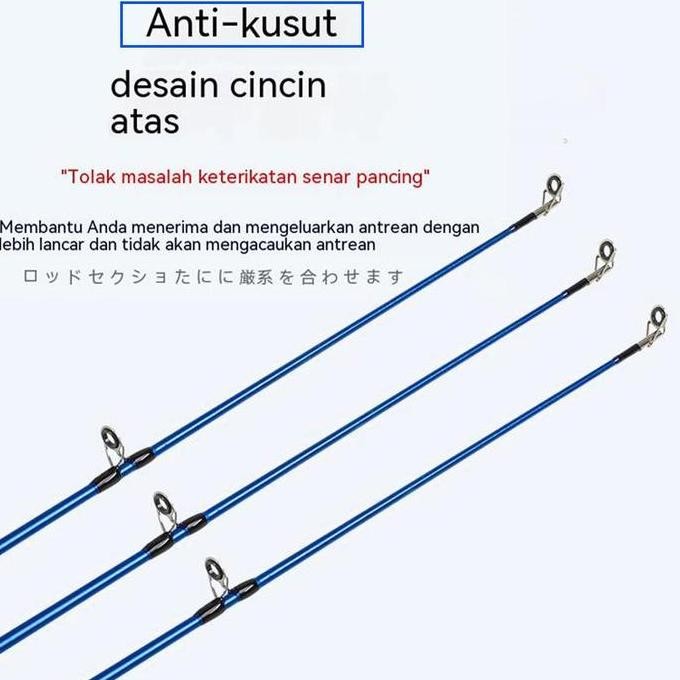 Shimano Set Pancing Lengkap Joran 2 Bagian Portable & Reel Berputar Cocok Pancing Laut Alat Umpan Ro