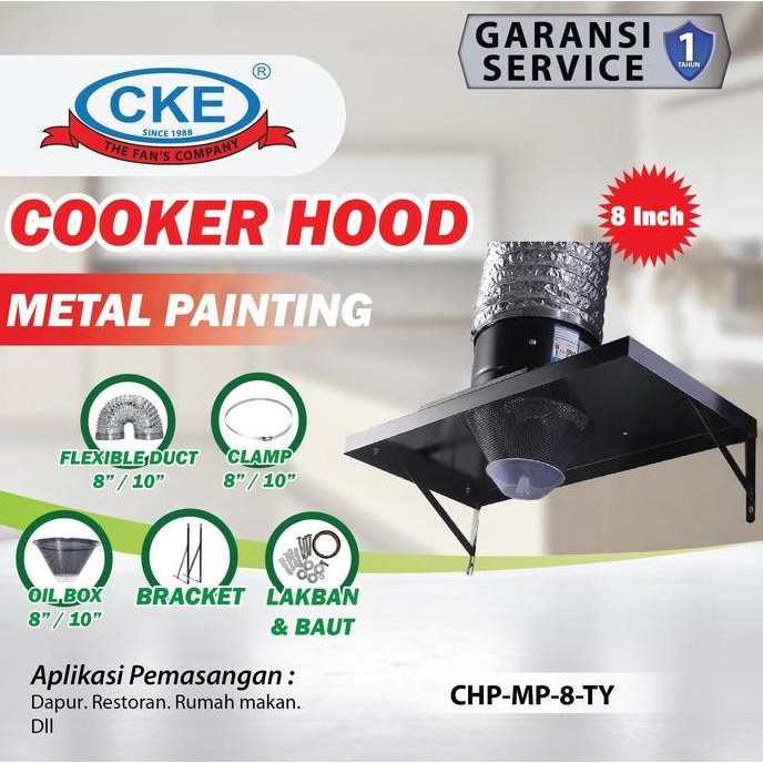 PROMO DISKON - Kitchen Exhaust Fan Cooker Hood Dapur Tudung Kompor Penyedot Asap 8 0 Inch Kipas Sedo
