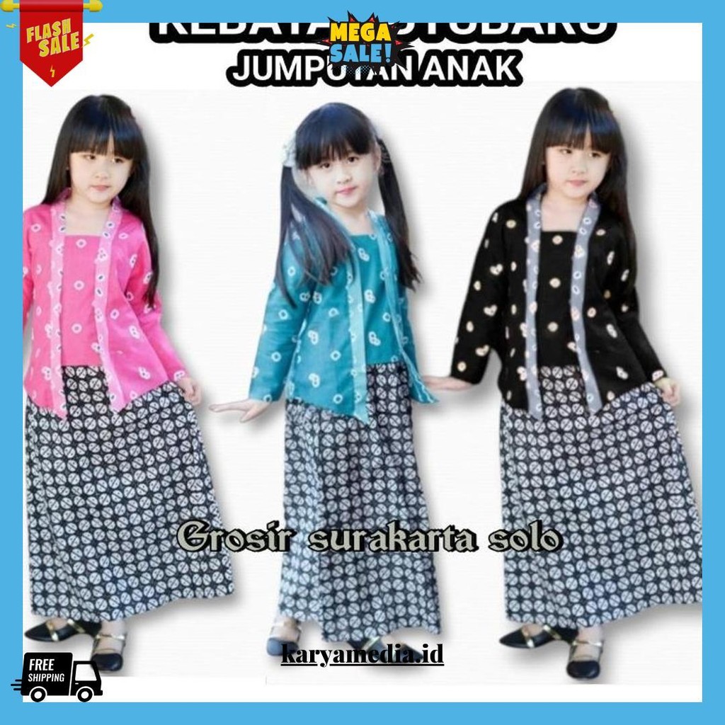 Kebaya Kutubaru Jumputan Anak/Kutubaru Anak/Atasan Kebaya Anak Cod