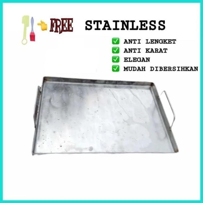 Bisa Cod Wajan Stainless / Wajan Roti Bakar / Wajan Kebab / Wajan Sosis / Bakaran / Pemanggang ||
