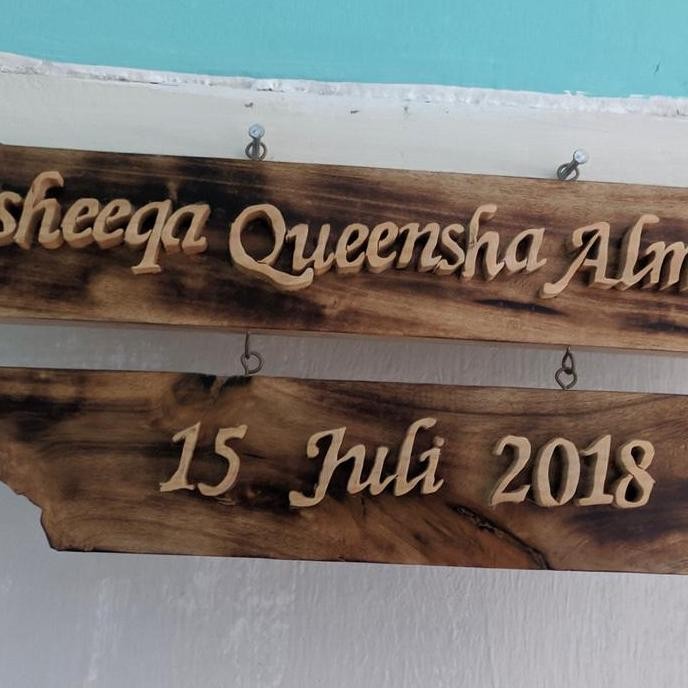 HOT SALE! papan nama gantung kayu