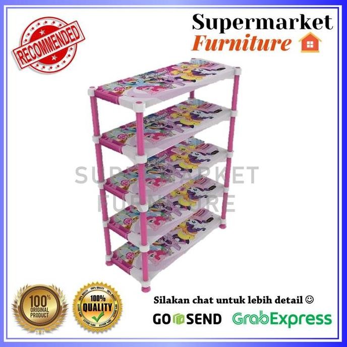 RAK SEPATU NAIBA 5 SUSUN LITTLEPONY/RAK SERBA GUNA LITTLEPONY 5 SUSUN