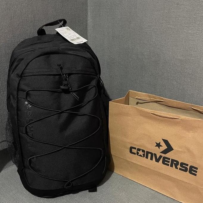 Tas Ransel Converse Backpack Black Original Free Paperbag Converse