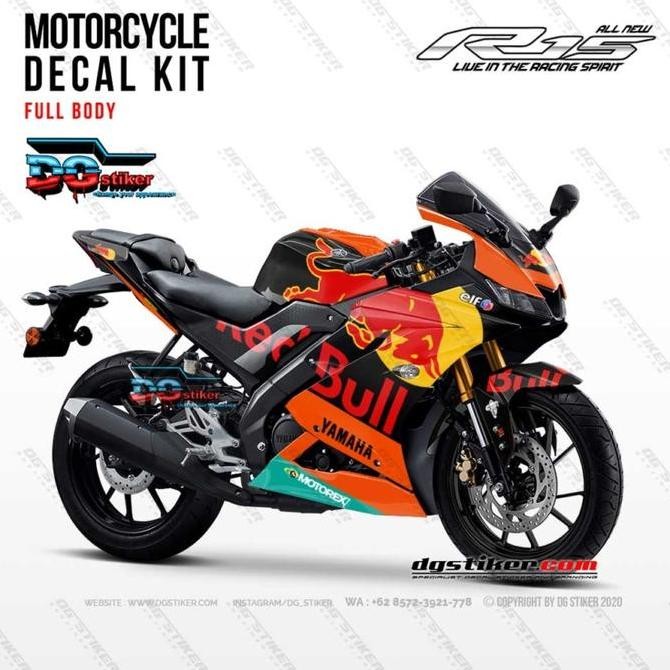 Decal Sticker R15 V3 Hitam bull v2 DG Stiker Original