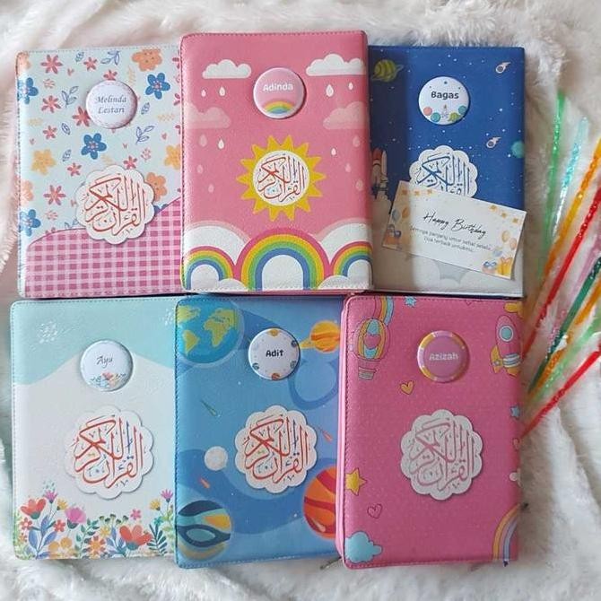 

Al Quran Kaleb Custom Nama Ukuran A5 Al Quran 8 Blok Warna Hafalan Tipe Reslating Hadiah Pernikahan HJ
