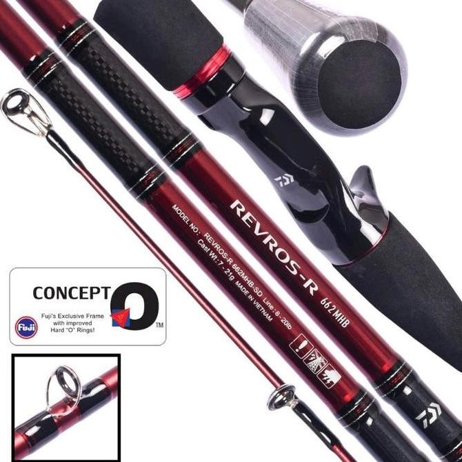 Joran Daiwa Revros-R || Spinning Baitcasting || Pilih Ukuran Original