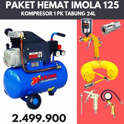 TERBARU - PAKET HEMAT KOMPRESOR IMOLA 125 / SPET CAT /ISI ANGIN BAN