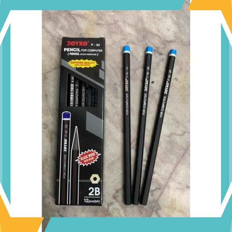 

Bisa COD Pensil Kayu Pencil 2B Joyko P-92 Hitam ( 12 Pcs ) [ Original ] VIC-72