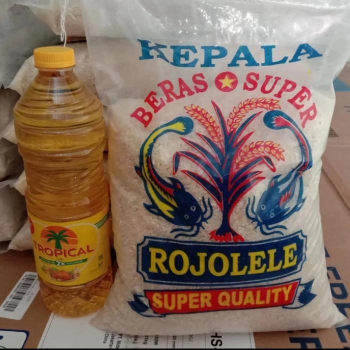 

LS PAKET BERAS ROJOLELE 5 KG + MINYAK 1 LITER