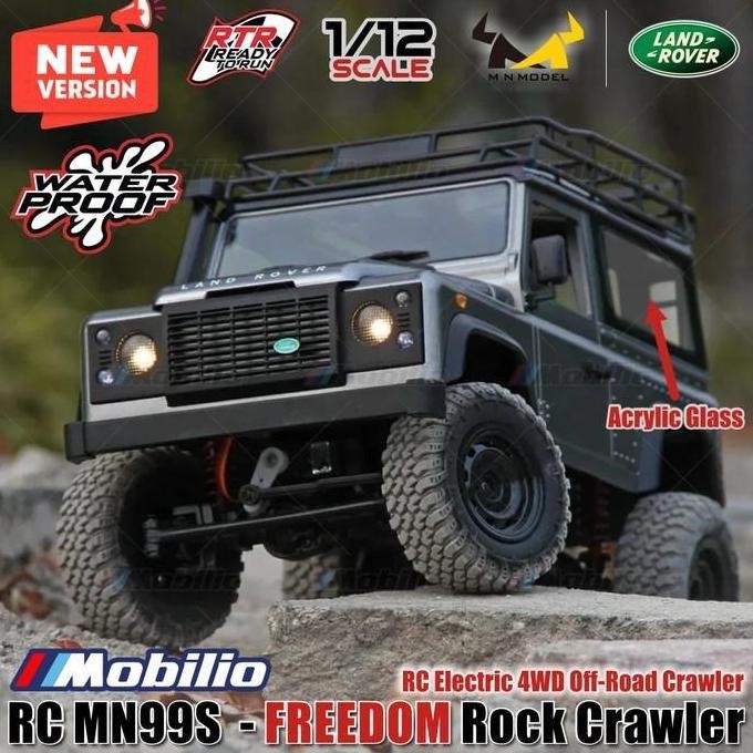 TERBARU - RC MN99s Freedom :2 Rock Crawler 4x4 Waterproof Full Propo Realistic