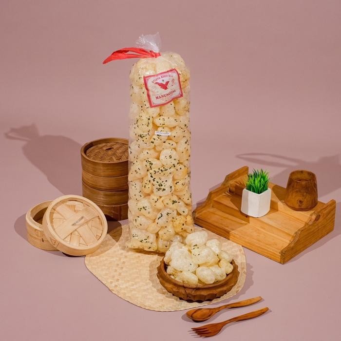 

LS Krupuk Kulit Sapi Asli Varian 250 gr Makanan Cemilan Pedas Asin snack murah Food Kerupuk Keripik Rambak