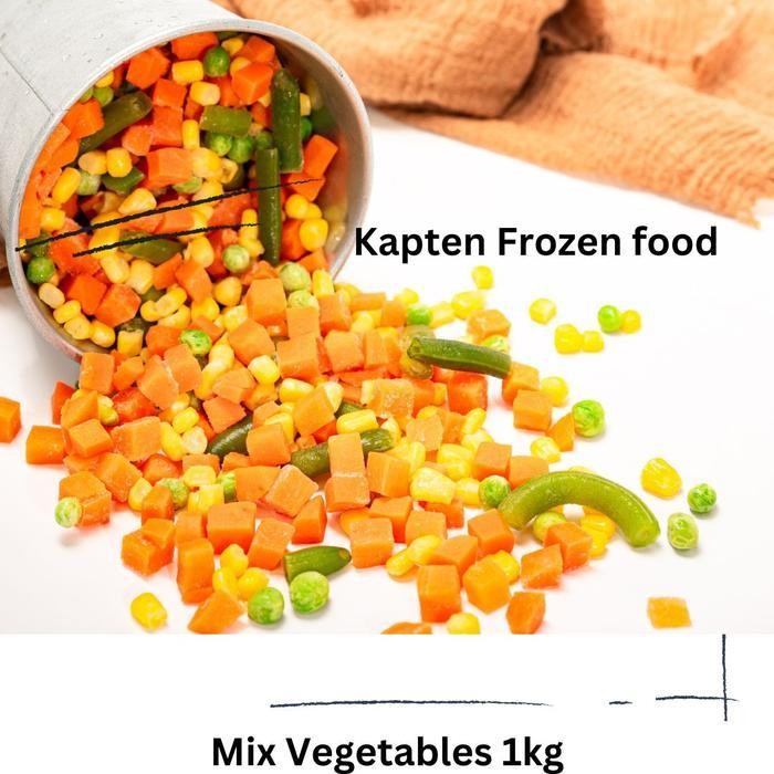 LS Sayuran Beku Mix Vegetable Wortel, Buncis, Jagung, Kacang polong 1 Kg