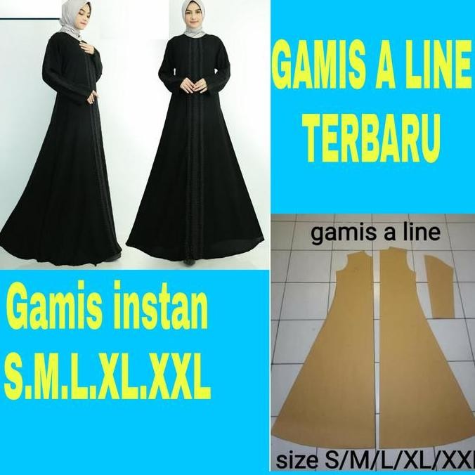 DF109 - pola gamis dewasa A line