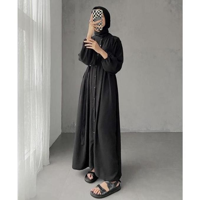 DT65 >> GAMIS SYIFA CRINKLE AIRFLOW | GAMIS TERBARU LEBARAN 2024 | GAMIS | baju gamis lebaran 2024 m